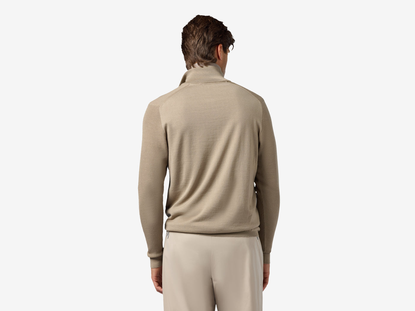 Waffle Half Zip Turtle Neck